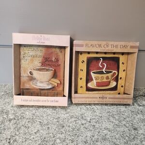 Coffee Wall Plaque Set - Beige and Brown